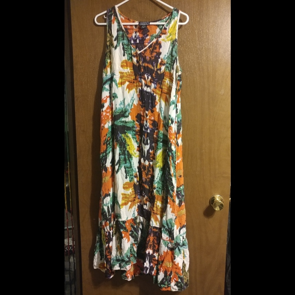 ANGIE Long Multi Colored Maxi Dress
